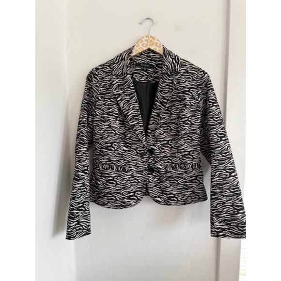 Sandro Studio Women's Animal Print Jacket | Size Small - Picture 1 of 5